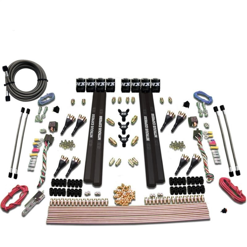 Load image into Gallery viewer, Nitrous Express SX2 Dual Stage/Alcohol 8 Solenoid Nitrous Kit (200-1200HP) w/o Bottle