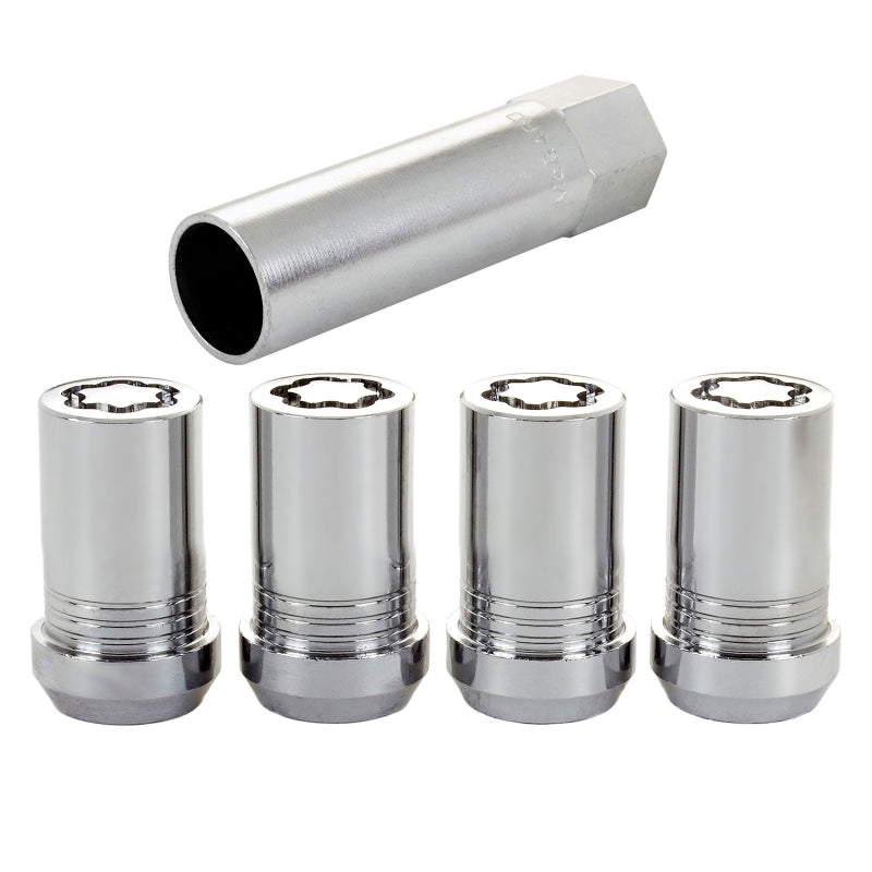 Load image into Gallery viewer, McGard Wheel Lock Nut Set - 4pk. (Tuner / Cone Seat) M14X1.5 / 22mm Hex / 1.648in. Length - Chrome