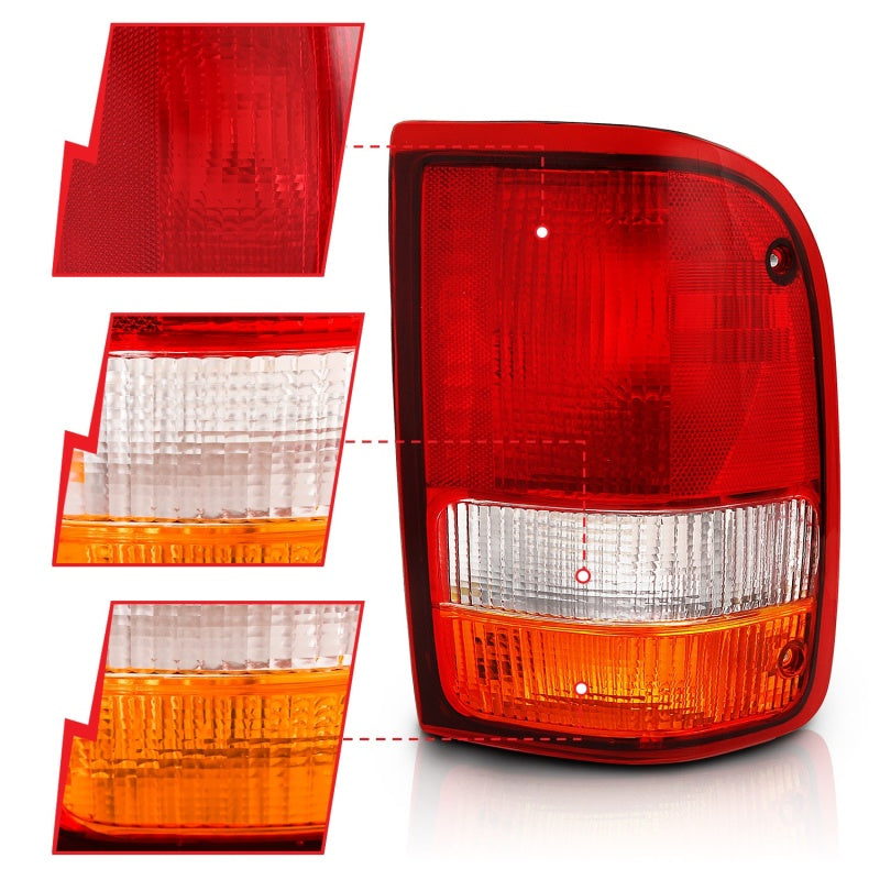 Load image into Gallery viewer, ANZO 1993-1997 Ford Ranger Tail Light Red/Clear (OE)