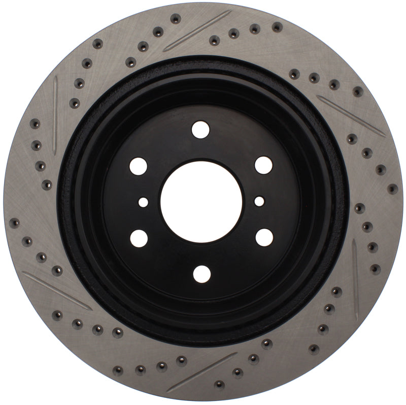 Load image into Gallery viewer, StopTech 05-10 GMC Sierra (w/ Rear Drum) / 07-09 GMC Yukon Rear Right Slotted & Drilled Rotor