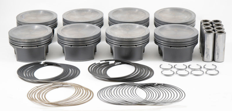 Load image into Gallery viewer, Mahle MS Piston Set Ford 285ci 3.581in Bore 3.543stk 5.933in Rod .866 Pin -16cc 9.5 CR Set of 8