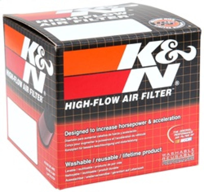 Load image into Gallery viewer, K&N Universal Chrome Filter 2.25 Inch Flange / 3.5 Inch Base / 2 Inch Top / 4 Inch Height