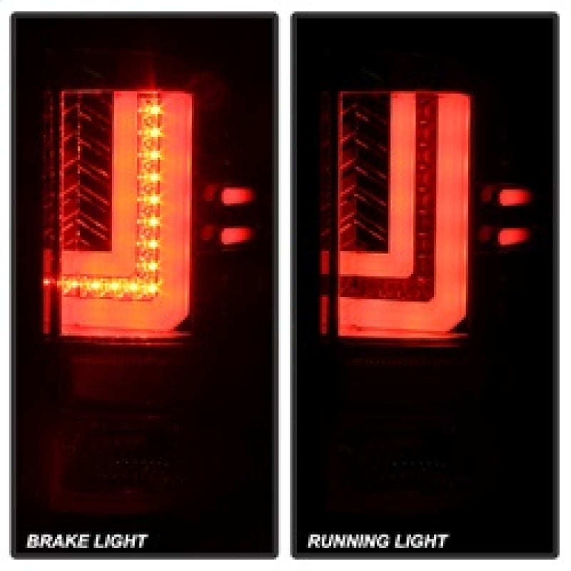 Load image into Gallery viewer, Spyder GMC Sierra 14-16 LED Tail Lights Red Clear ALT-YD-GS14-LBLED-RC