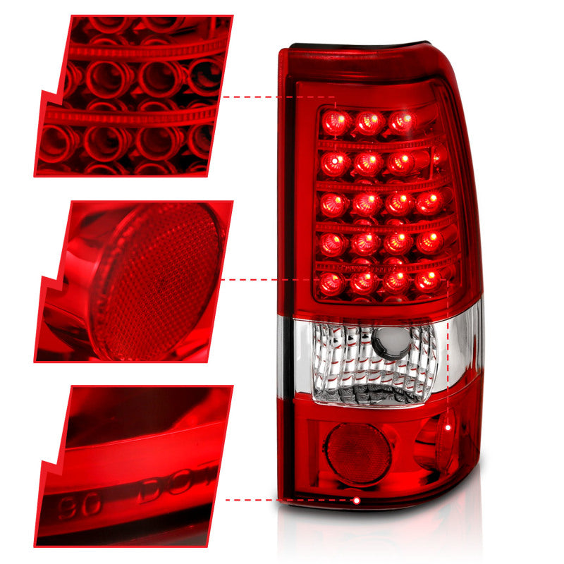 Load image into Gallery viewer, ANZO 1999-2007 Chevrolet Silverado 1500 LED Taillights Red/Clear