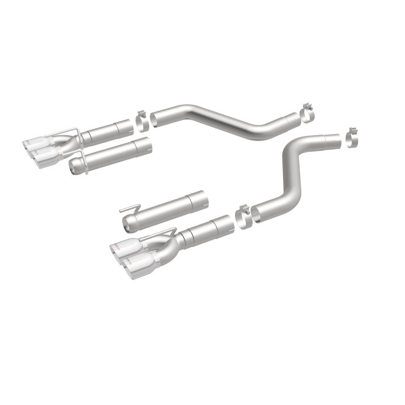 Load image into Gallery viewer, MagnaFlow Axle-Back, SS, 3in, Quad Split Rear 3.5 Tips 2015 Dodge Challenger incl SRT Hellcat