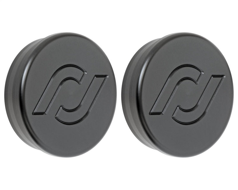 Load image into Gallery viewer, RockJock JL/JT Frame Tube Plugs Frame Front CNC Machined Black Delrin