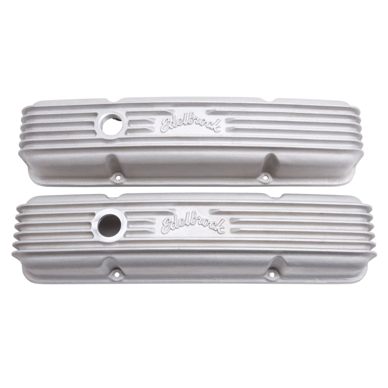 Load image into Gallery viewer, Edelbrock Valve Cover Classic Series Chevrolet 1959-1986 262-400 CI V8 w/ Oil Fill Hole Satin