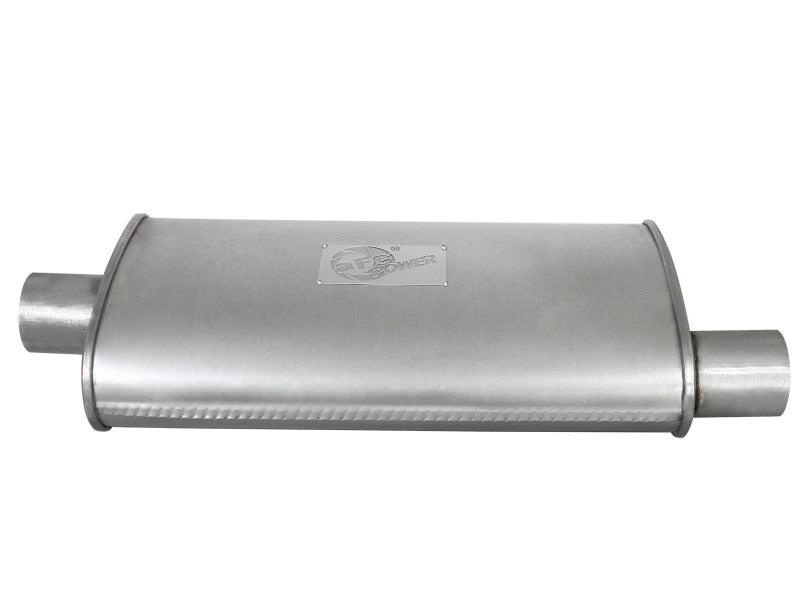Load image into Gallery viewer, aFe Scorpion Replacement Alum Steel Muffler Double Layer 2-1/2in In/Out Center/Offset 18inL x9inW