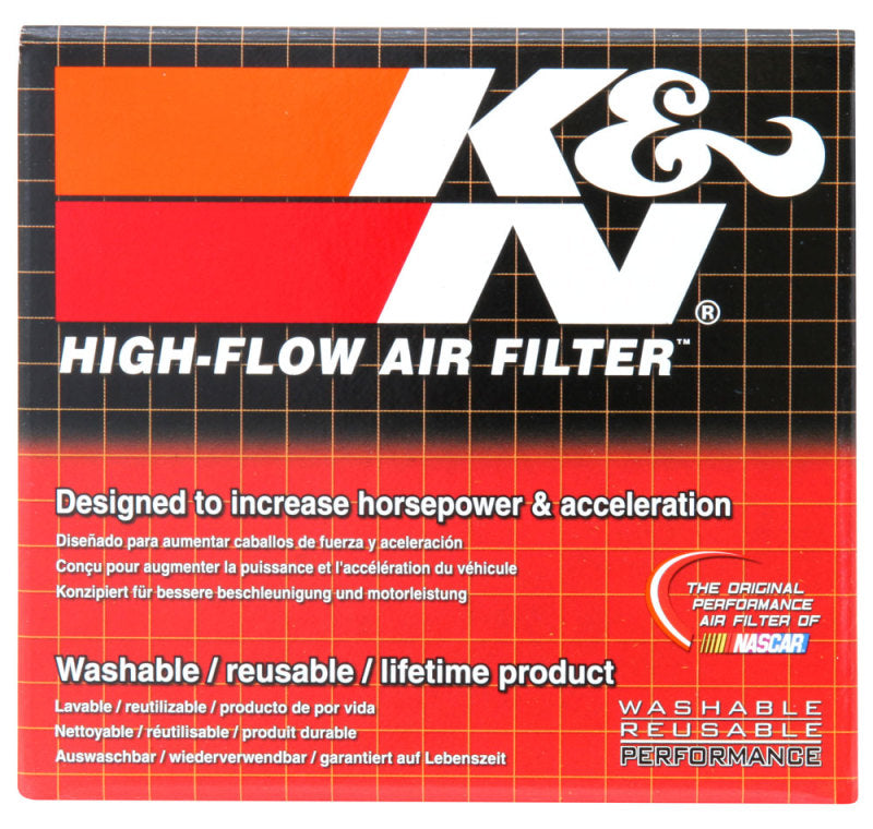 Load image into Gallery viewer, K&N Universal Rubber Filter Round Tapered 1-11/16 Flange 3.5in Base OD x 2in Top OD x 4in H