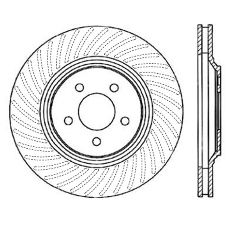 Load image into Gallery viewer, StopTech Power Slot 94-04 Ford Mustang Front Left Slotted Rotor