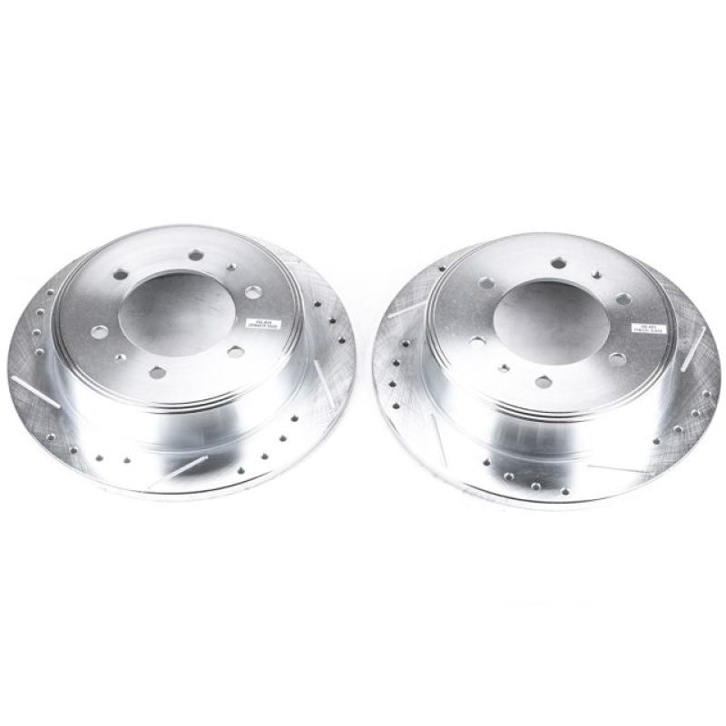 Load image into Gallery viewer, Power Stop 06-10 Hummer H3 Rear Evolution Drilled & Slotted Rotors - Pair