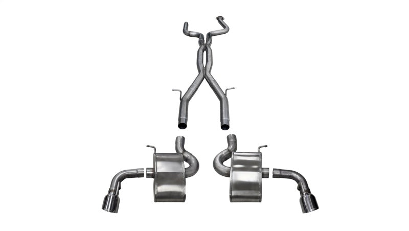 Load image into Gallery viewer, Corsa 16-18 Chevy Camaro SS 6.2L Xtreme 2.75in Cat-Back Dual Rear Exit w/ Single 4.5in Polis