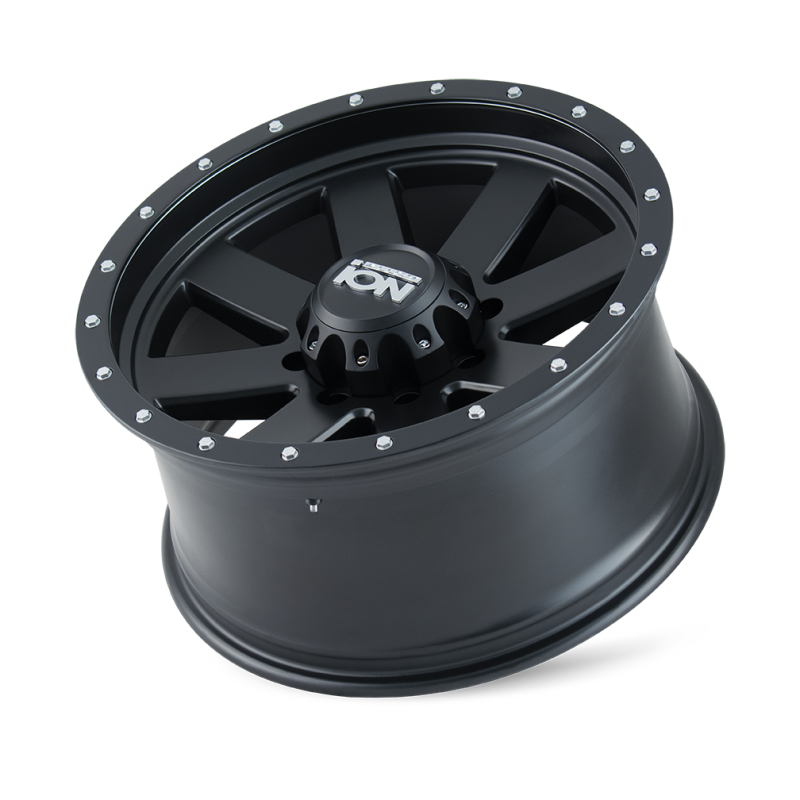Load image into Gallery viewer, ION Type 134 18x10 / 5x139.7 BP / -19mm Offset / 108mm Hub Matte Gunmetal/Black Beadlock Wheel