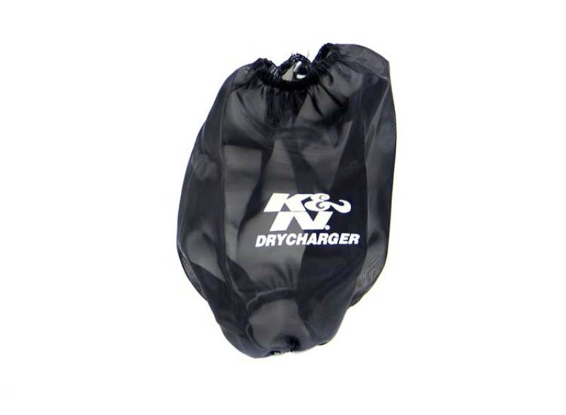 Load image into Gallery viewer, K&N Black Drycharger Round Tapered Air Filter Wrap 5in Top ID / 7.5in Base ID / 8in Height