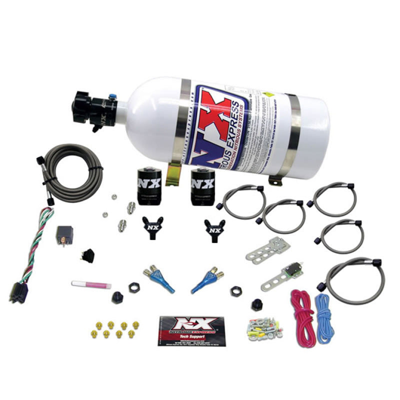 Load image into Gallery viewer, Nitrous Express GM EFI Dual Nozzle Nitrous Kit (100-300HP) w/10lb Bottle