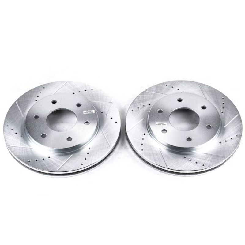 Load image into Gallery viewer, Power Stop 04-05 Infiniti QX56 Front Evolution Drilled & Slotted Rotors - Pair