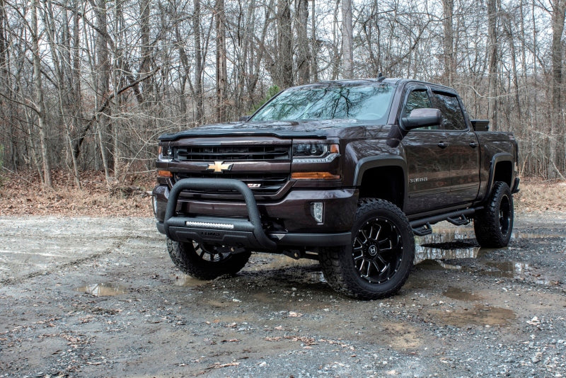 Load image into Gallery viewer, Lund 19-22 Chevrolet Silverado 1500 (Excl. 2019 LD) Bull Bar w/ Light & Wiring-Blk - Black