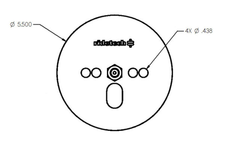 Load image into Gallery viewer, Ridetech Airspring Pattern Plate wit 7/16 Nut Centered