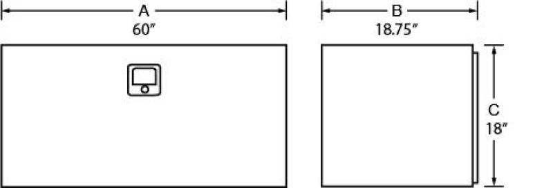 Load image into Gallery viewer, Tradesman Aluminum Underbody Truck Tool Box (60in.) - Brite