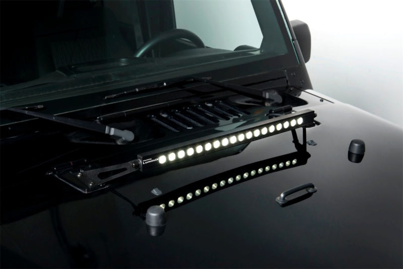 Load image into Gallery viewer, Putco 07-18 Jeep Wrangler JK - 20in Luminix Light Bar w/ Hood bracket Luminix Jeep LED Kits