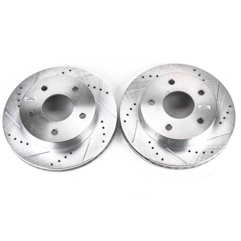 Load image into Gallery viewer, Power Stop 00-01 Dodge Ram 1500 Front Evolution Drilled & Slotted Rotors - Pair