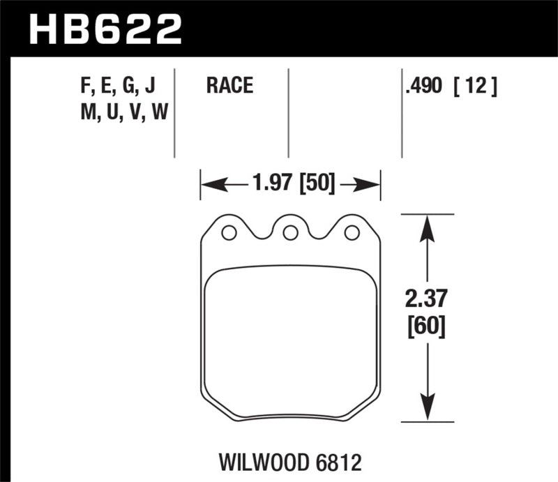 Load image into Gallery viewer, Hawk Wilwood DLS 6812 DTC-70 Brake Pads