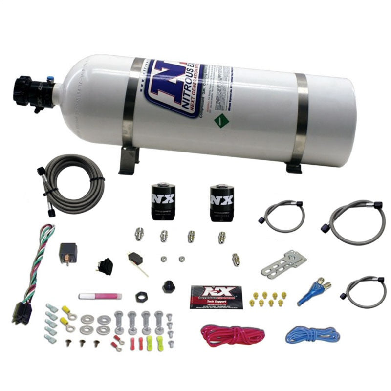 Load image into Gallery viewer, Nitrous Express All Ford EFI Single Nozzle Nitrous Kit (35-150HP) w/15lb Bottle