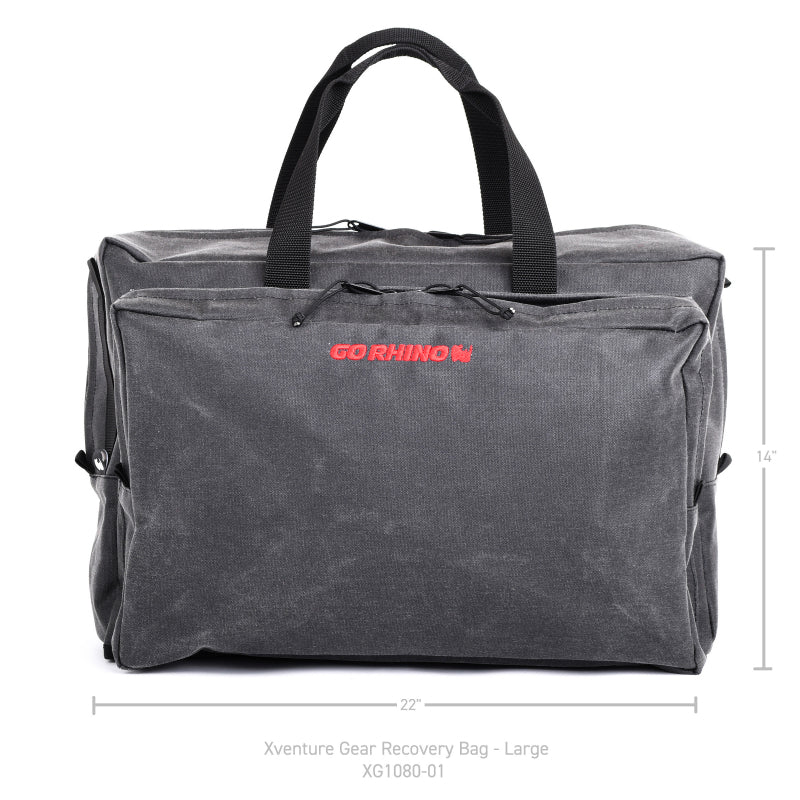 Load image into Gallery viewer, Go Rhino XVenture Gear Bag - Large (13x14x22in. Closed) 12oz Waxed Canvas - Black