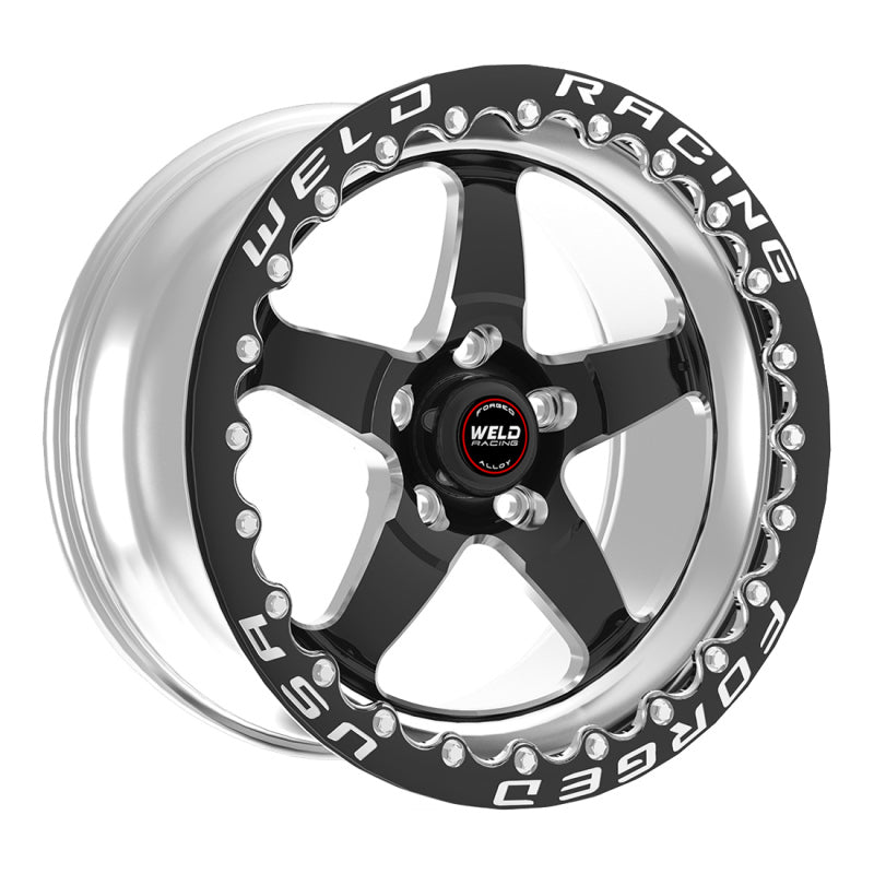 Load image into Gallery viewer, Weld S71 15x15.33 / 5x4.75 BP / 4.5in. BS Black Wheel (Low Pad) - Black Single Beadlock