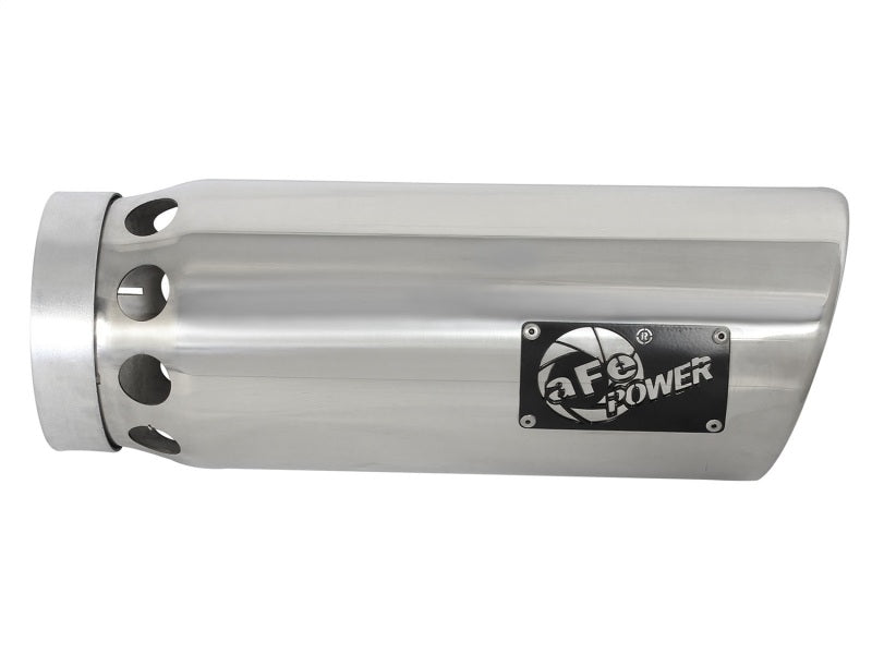 Load image into Gallery viewer, aFe MACHForce XP Cat-Back SS-304 5in Intercooled Exh Tip 5in In x 6in Outx16inL Bolt-On Right (Pol)