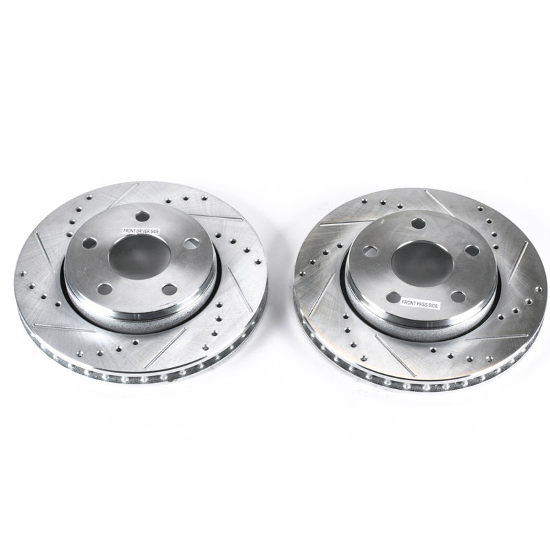 Load image into Gallery viewer, Power Stop 07-17 Jeep Wrangler Front Evolution Drilled & Slotted Rotors - Pair