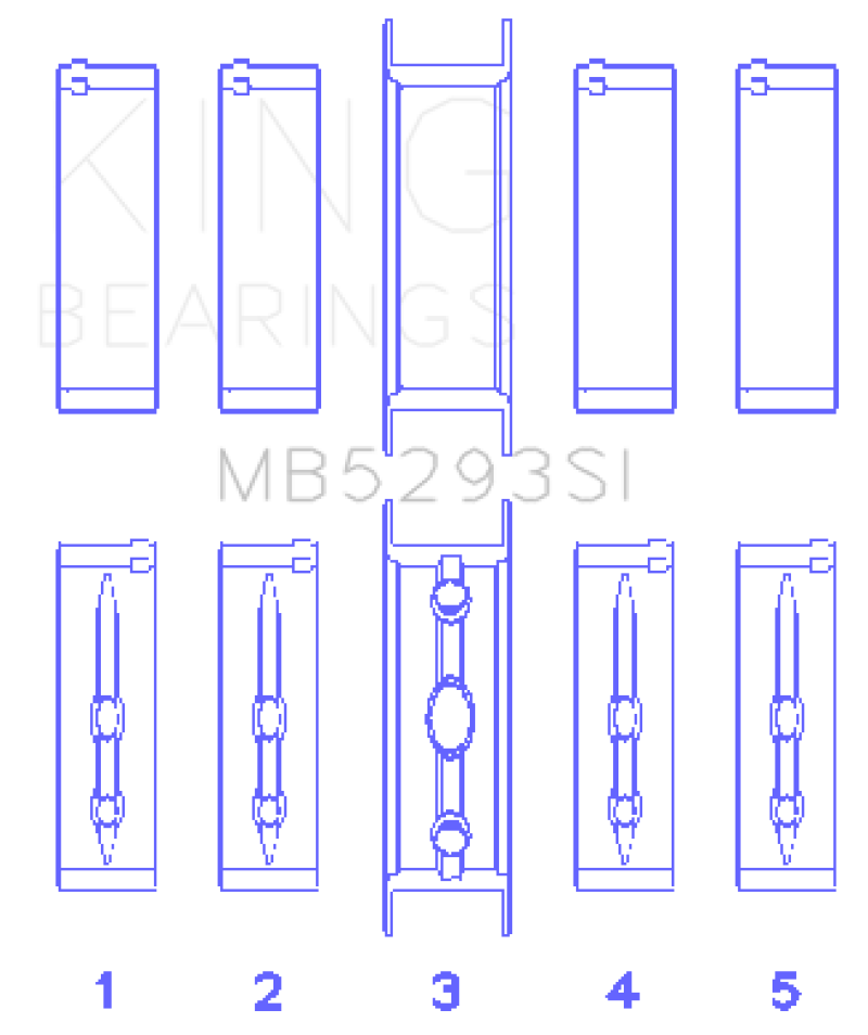 Load image into Gallery viewer, King GM 294/325/345/364CI 4.8/5.3/5.7/6.0L L20/LS1/LS2/LS4/LS6 (Size 030) Main Bearing Set