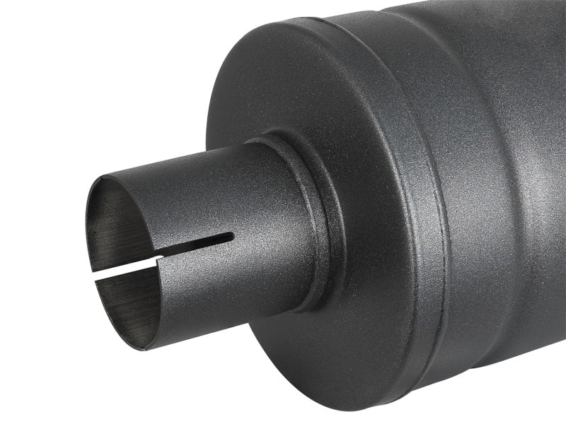 Load image into Gallery viewer, aFe MACH Force-Xp 409 SS Muffler w/ Black finish 2-1/2in Inlet & Outlet 14in x 16in Diameter