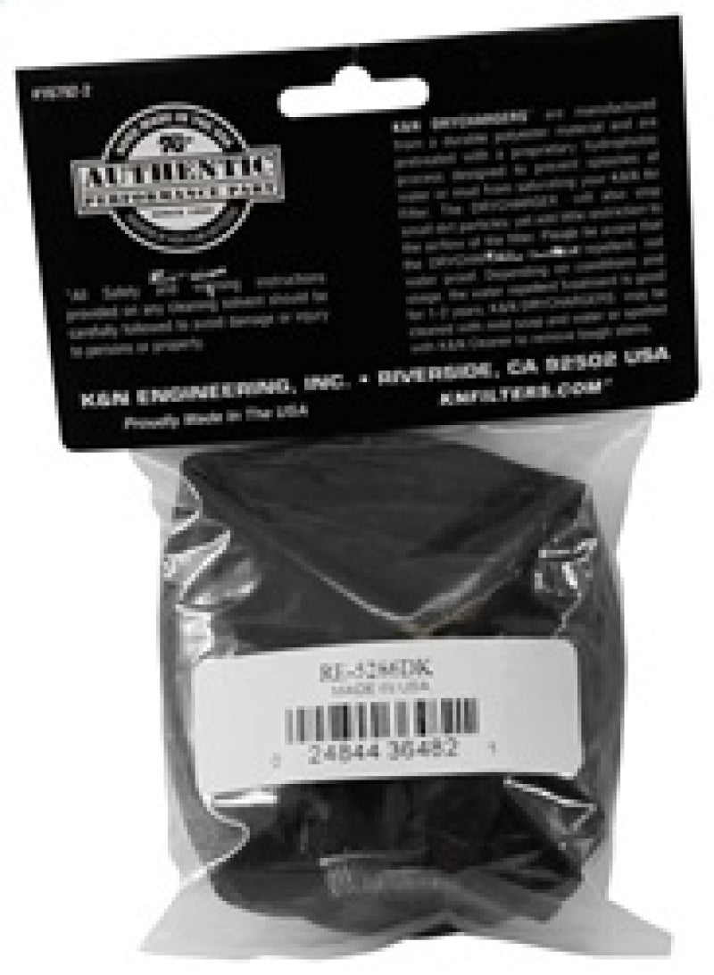 Load image into Gallery viewer, K&N Black Drycharger Rectangle Straight Air Filter Wrap - Black