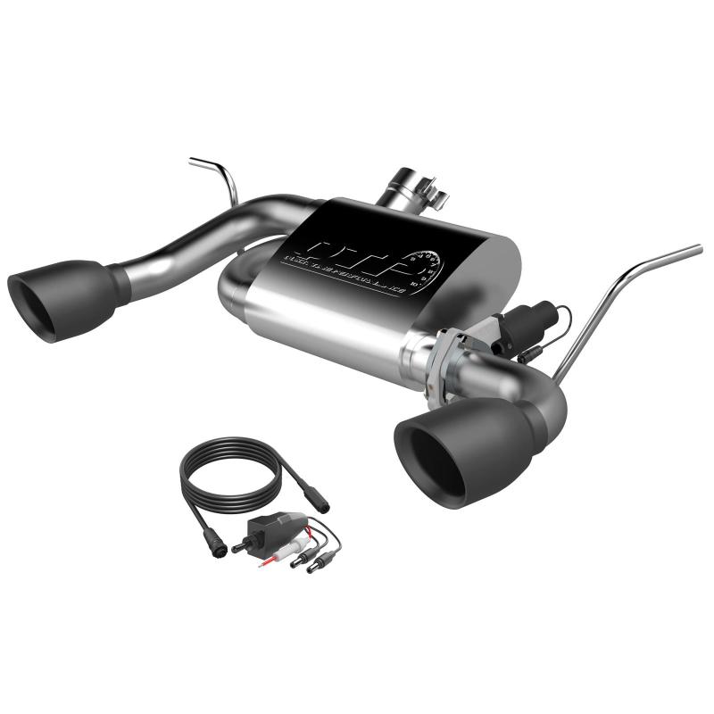 Load image into Gallery viewer, 2007-2018 Jeep Wrangler JK QTP Screamer Axle Back Black Tips