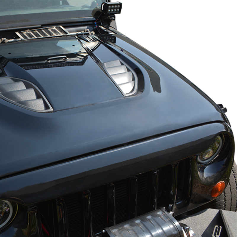 Load image into Gallery viewer, DV8 Offroad 07-18 Jeep Wrangler JK Rubicon 10th Anniversary Replica Hood
