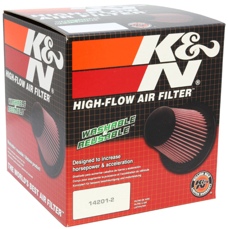 Load image into Gallery viewer, K&N Filter Universal Air Filter Carbon Fiber Top With 6in Flange x 7.5in Base x 6in H