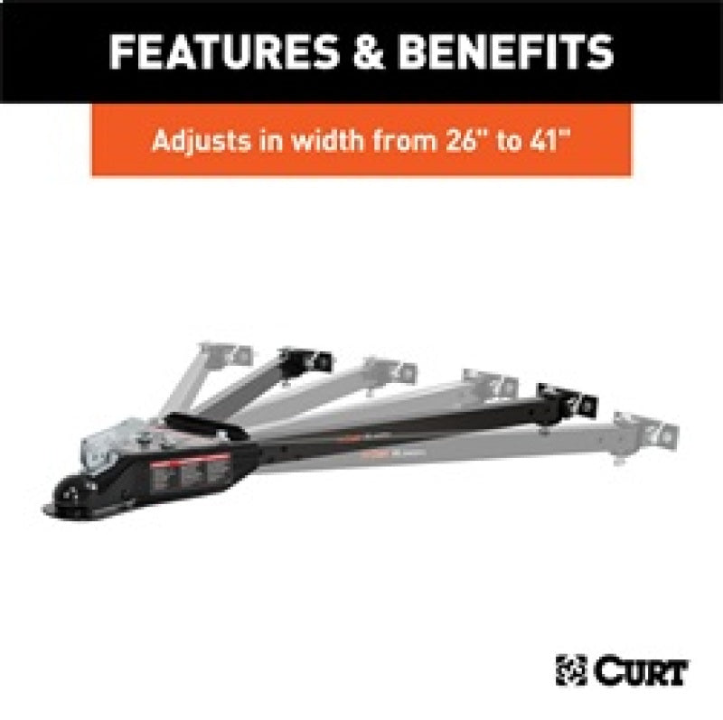 Load image into Gallery viewer, RockJock Curt Tow Bar with Adjustable Width Arms Car Mount 2in Ball 5000lbs