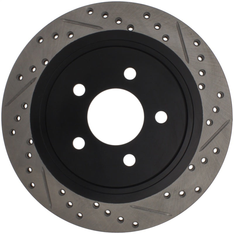 Load image into Gallery viewer, StopTech 05-10 Ford Mustang Slotted & Drilled Left Rear Rotor