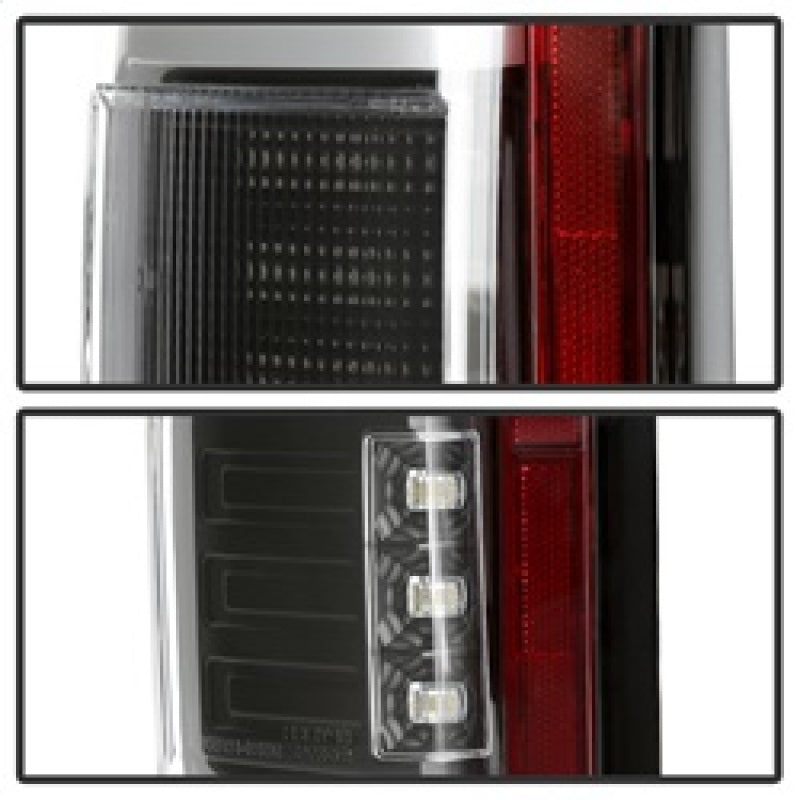Load image into Gallery viewer, Spyder 15-18 Ford F-150 Light Bar LED Tail Lights (w/Blind Spot) - Black (ALT-YD-FF15015BS-LBLED-BK)
