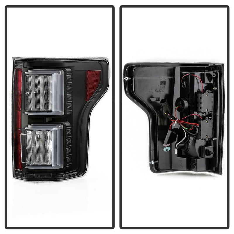 Load image into Gallery viewer, Spyder Ford F150 18-19 - Light Bar LED Tail Lights - All Black ALT-YD-FF15018-LED-BKV2