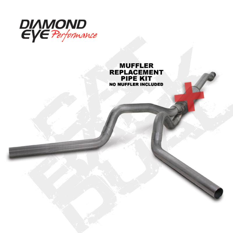 Load image into Gallery viewer, Diamond Eye KIT 4in Catback MFLR RPLCMENT PIPE DUAL SS: 03-07 FORD 6.0L F250/F350
