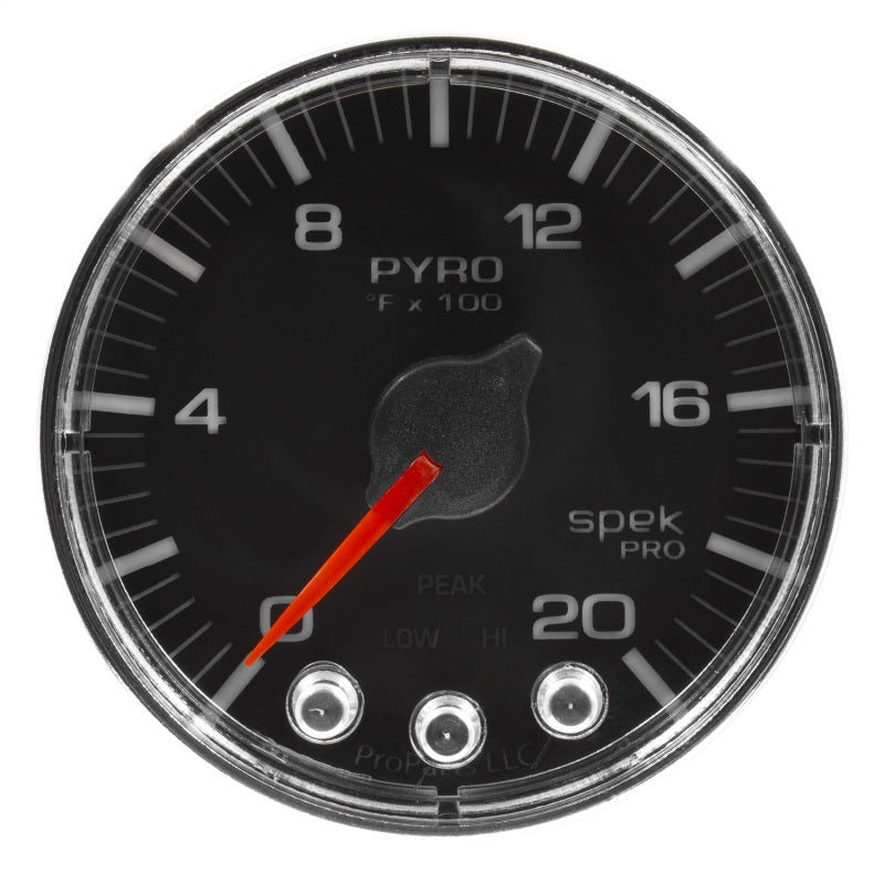 Load image into Gallery viewer, Autometer Spek-Pro Gauge Pyro. (Egt) 2 1/16in 2000f Stepper Motor W/Peak & Warn Blk/Chrm