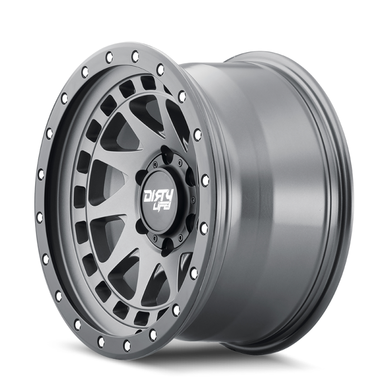 Load image into Gallery viewer, Dirty Life 9311 Enigma Pro 17x9/6x139.7 BP/-12mm Offset/106mm Hub Satin Graphite Wheel - Beadlock