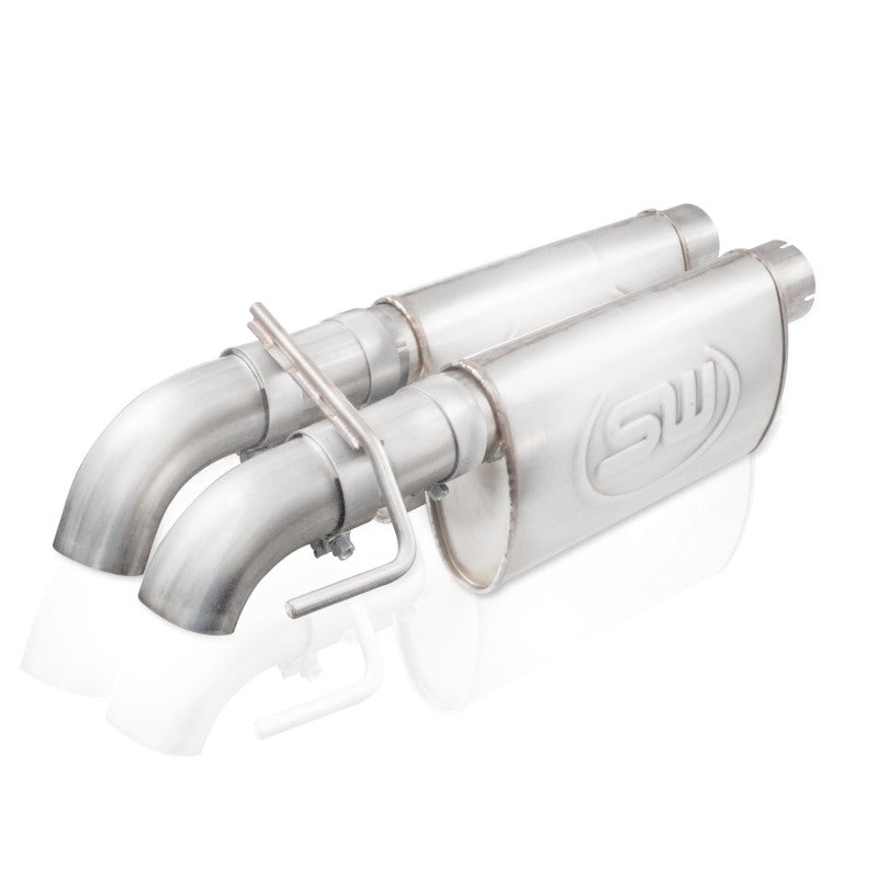 Load image into Gallery viewer, Stainless Works 2010-14 Ford Raptor 3in Exhaust Chambered Mufflers Dump Exit
