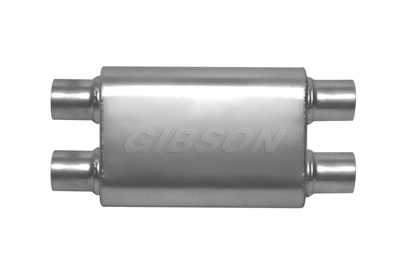 Load image into Gallery viewer, Gibson MWA Superflow Dual/Dual Oval Muffler - 4x9x14in/2.5in Inlet/2.5in Outlet - Stainless