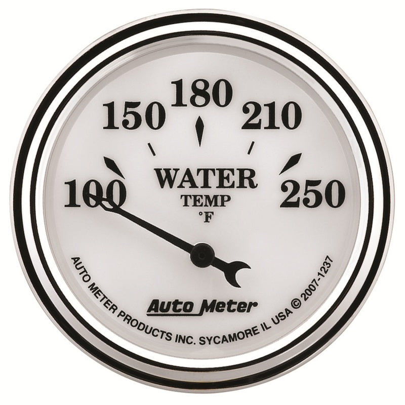 Load image into Gallery viewer, AutoMeter Gauge Water Temp 2-1/16in. 250 Deg. F Elec Old Tyme White II