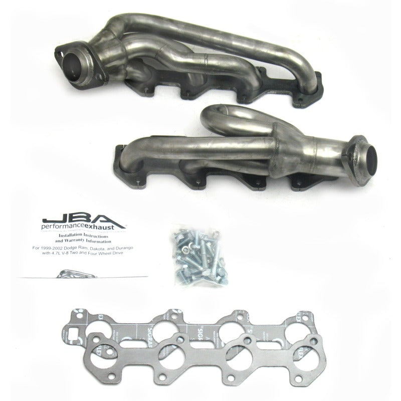 Load image into Gallery viewer, JBA 02-03 Dodge RAM 4.7L PowerTech 1-1/2in Primary Raw 409SS Cat4Ward Header