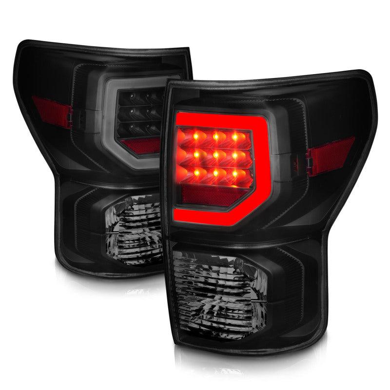 Load image into Gallery viewer, ANZO 07-11 Toyota Tundra Full LED Taillights Black Housing Smoke Lens G2 (w/C light Bars)