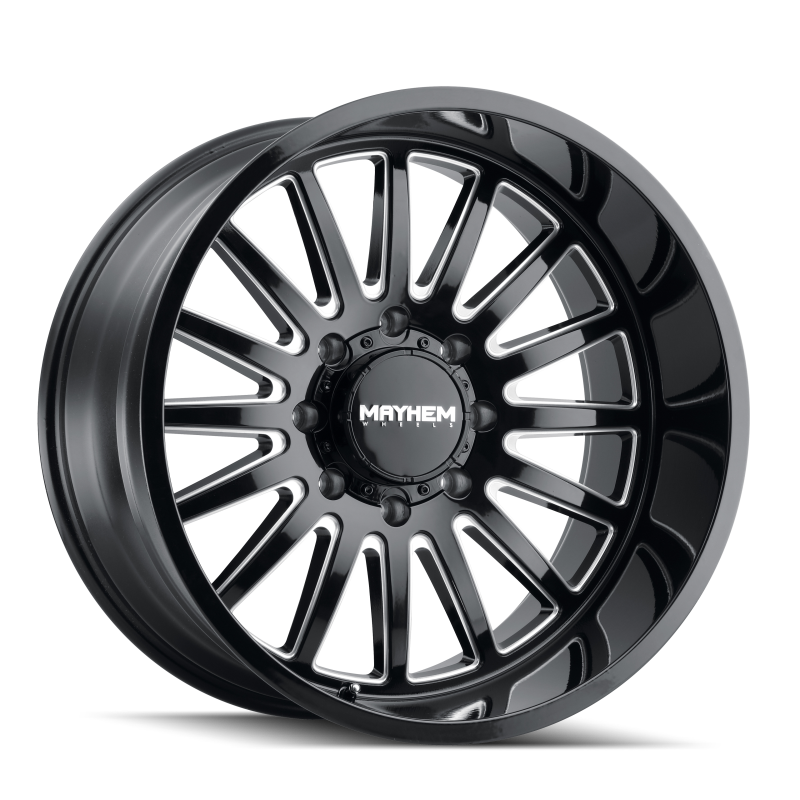 Load image into Gallery viewer, Mayhem 8114 Utopia 20x9 / 5x127 BP / 0mm Offset / 71.5mm Hub Black w/ Milled Spokes Wheel